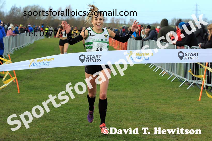 Womens under-20s 2022 Northern Cross Country Champs., Pontefract. Photo: David T. Hewitson/Sports for All Pics